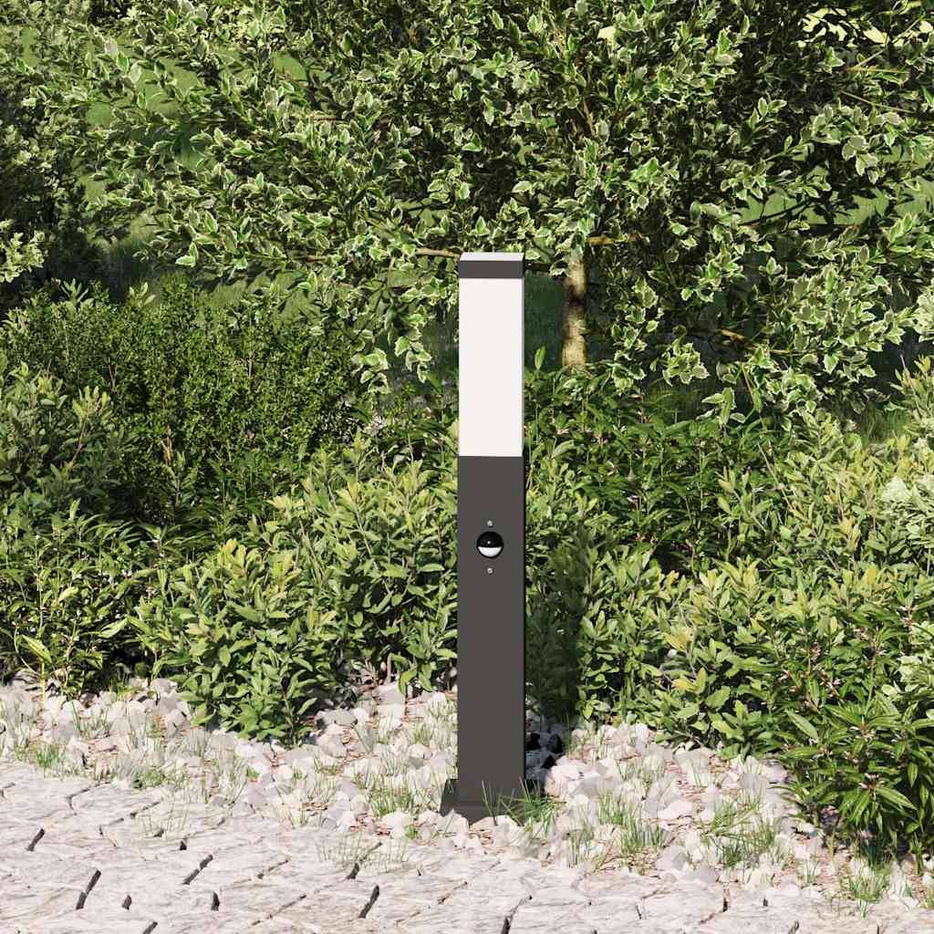vidaXL Pollerleuchte mit Sensor 50 cm Schwarz IP44