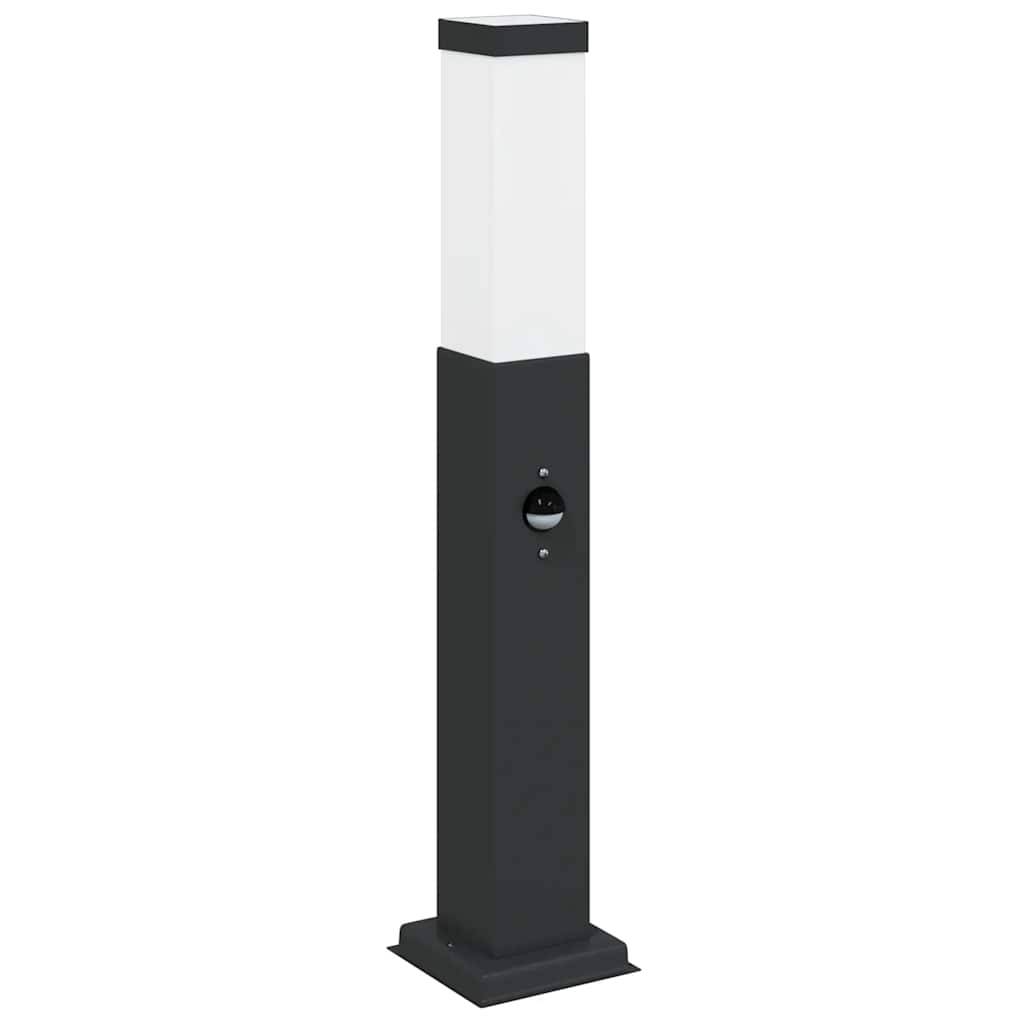 vidaXL Pollerleuchte mit Sensor 50 cm Schwarz IP44