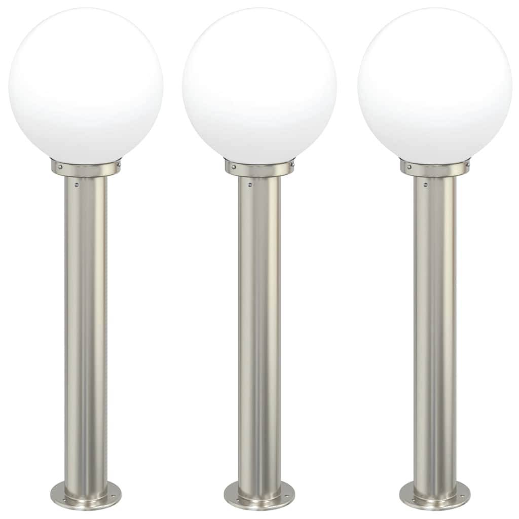 vidaXL Pollerleuchten 3 Stück 80 cm Edelstahl IP44