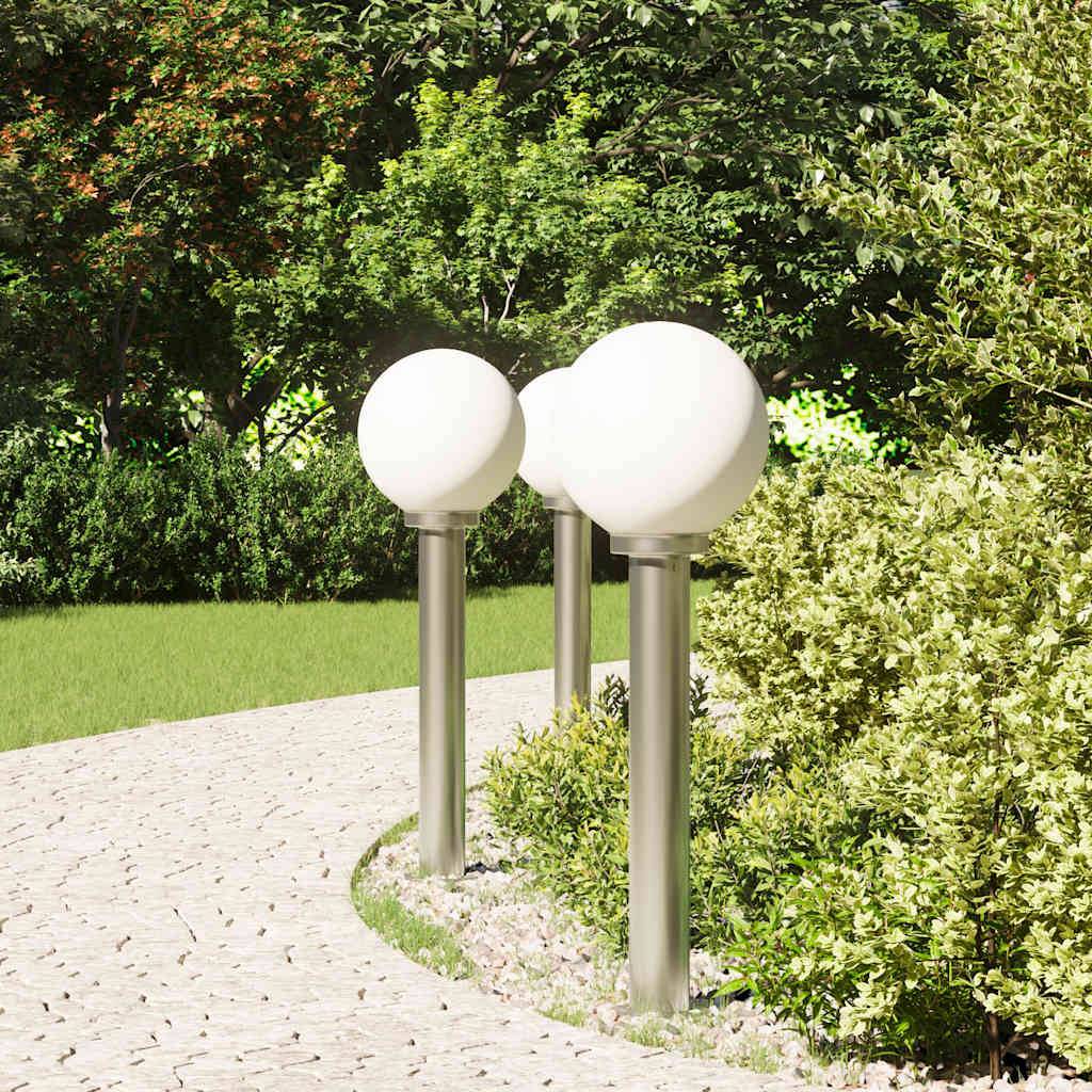 vidaXL Pollerleuchten 3 Stück 80 cm Edelstahl IP44