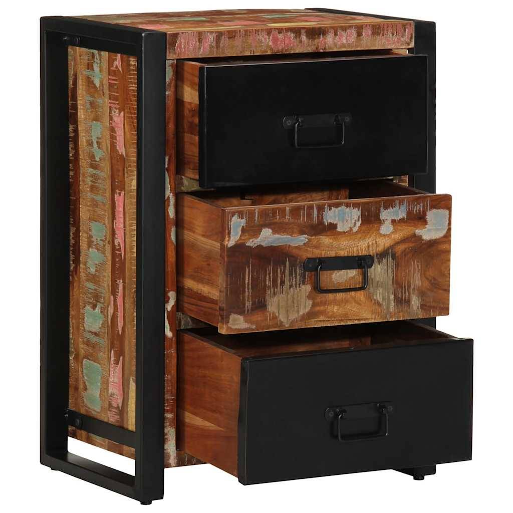 vidaXL Schubladenschrank Mehrfarbig 50x35x70 cm Massivholz Altholz
