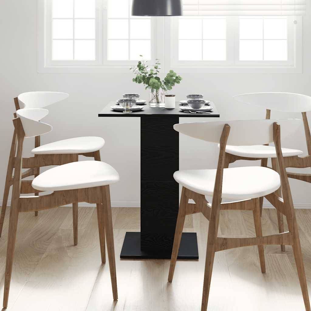 vidaXL Bistrotisch Schwarze Eiche 60x60x75 cm Holzwerkstoff