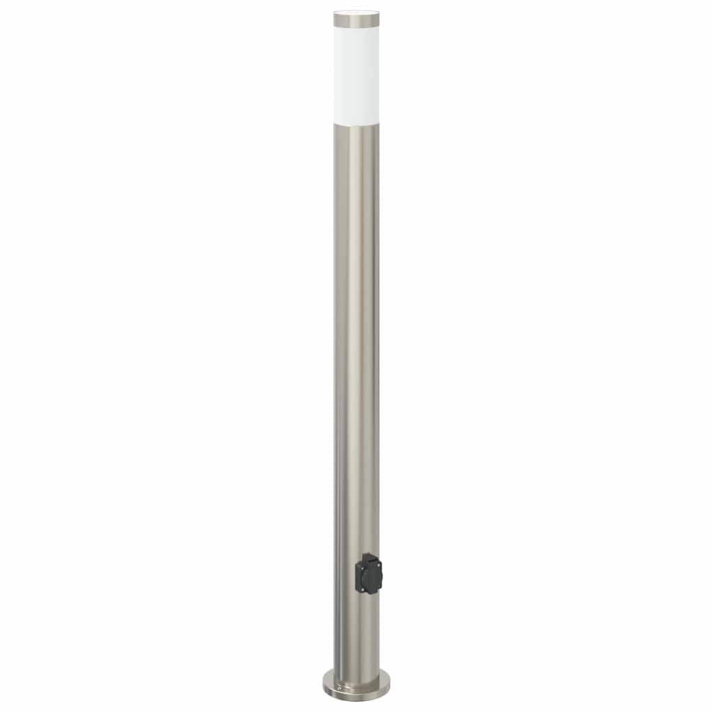 vidaXL Pollerleuchte mit Auslass 110 cm Edelstahl IP44
