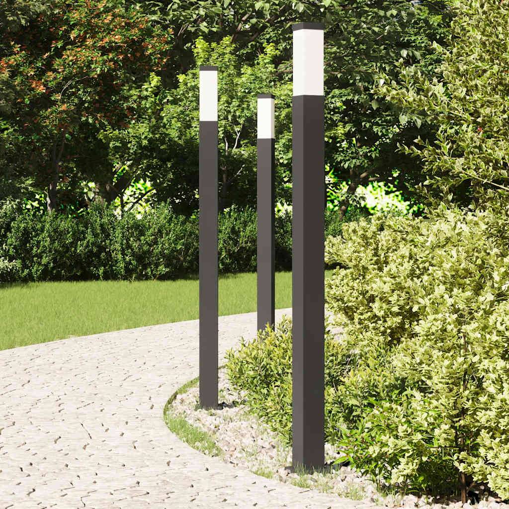 vidaXL Pollerleuchten 3 Stk. 110 cm Schwarz IP44