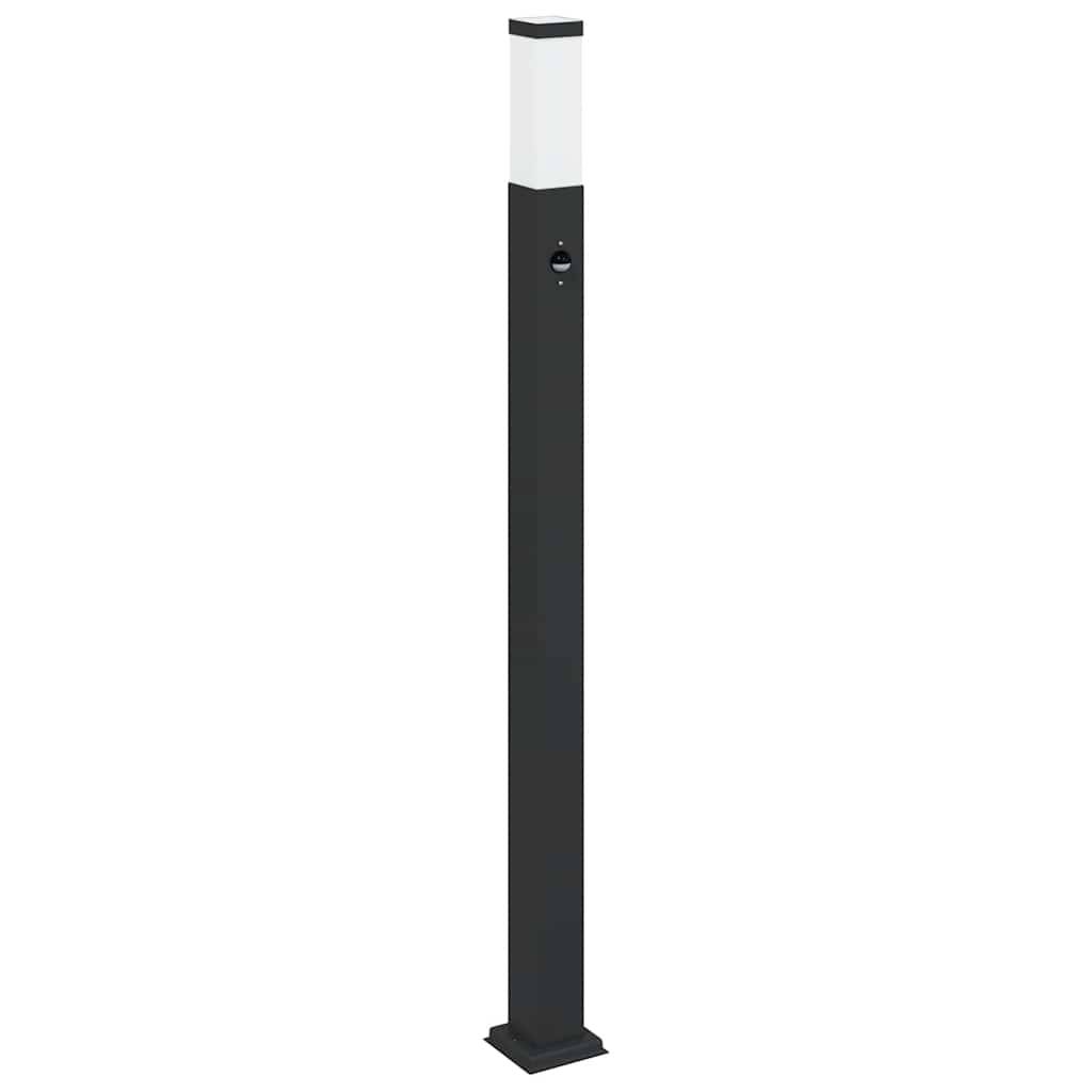 vidaXL Pollerleuchte mit Sensor 110 cm Schwarz IP44