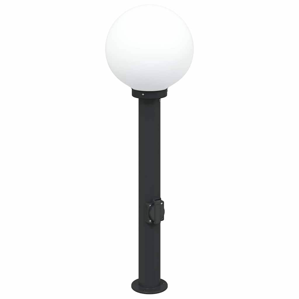 vidaXL Pollerleuchte mit Auslass 80 cm Schwarz IP44