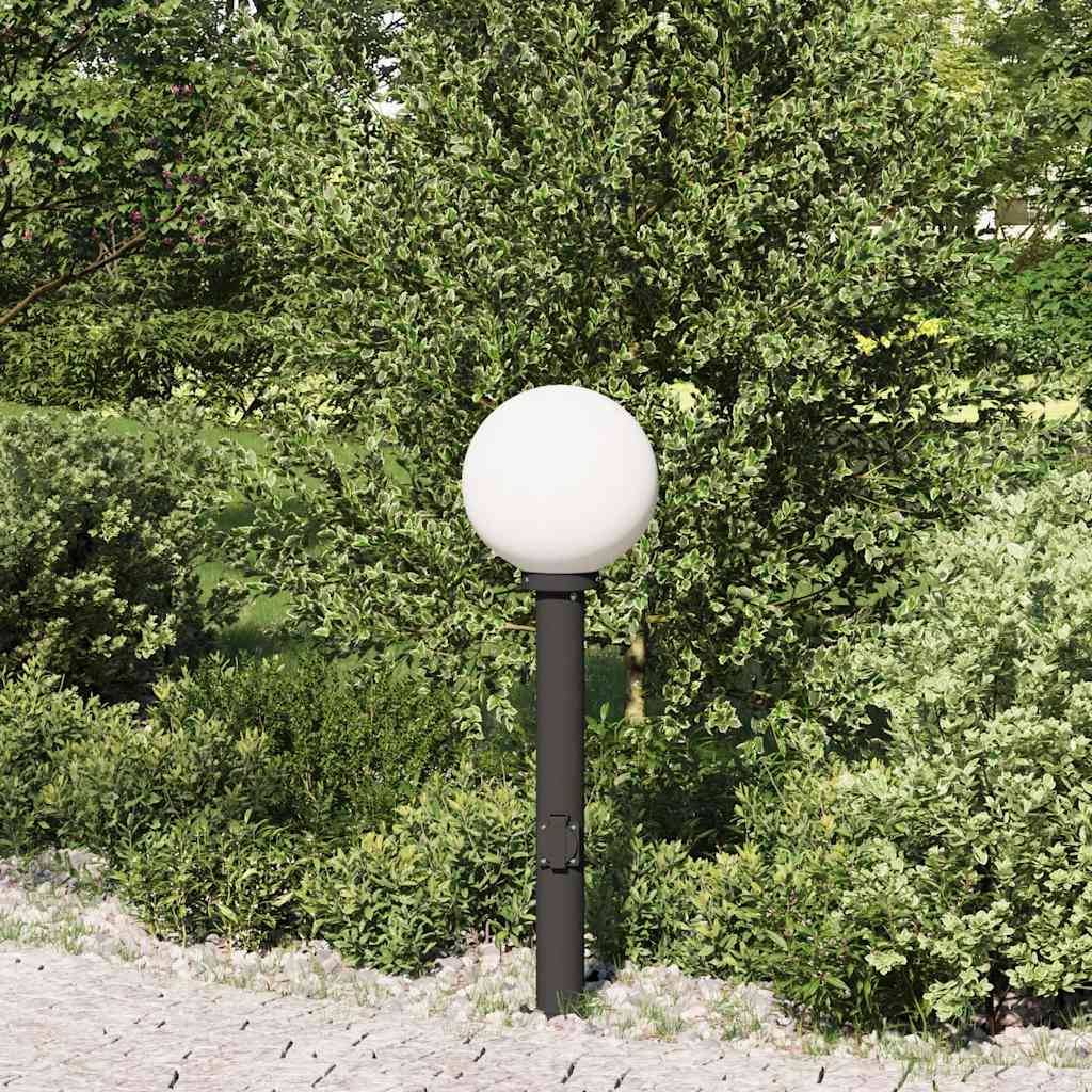 vidaXL Pollerleuchte mit Auslass 80 cm Schwarz IP44