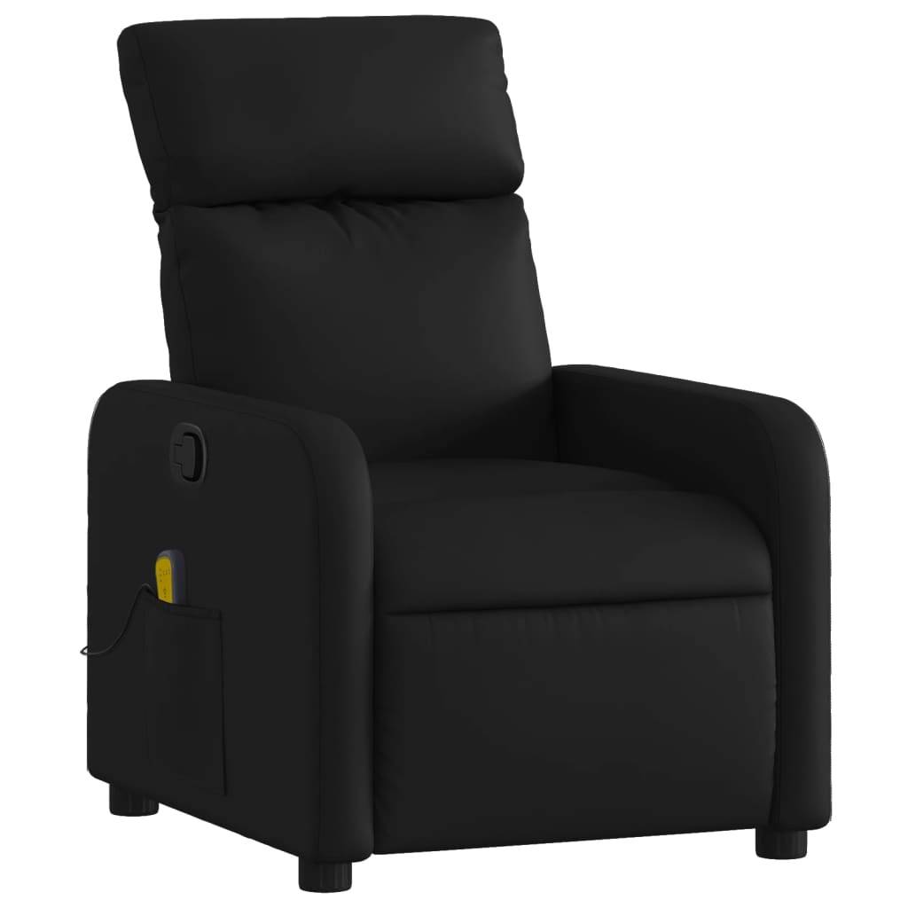 vidaXL Massage-Relaxsessel Schwarz Kunstleder