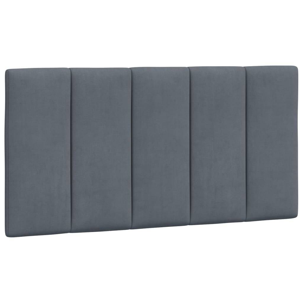vidaXL Kopfteilkissen "Hanko" Dunkelgrau 100 cm Samt