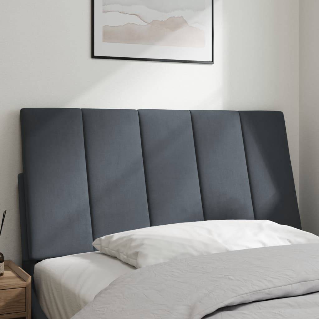 vidaXL Kopfteilkissen "Hanko" Dunkelgrau 100 cm Samt