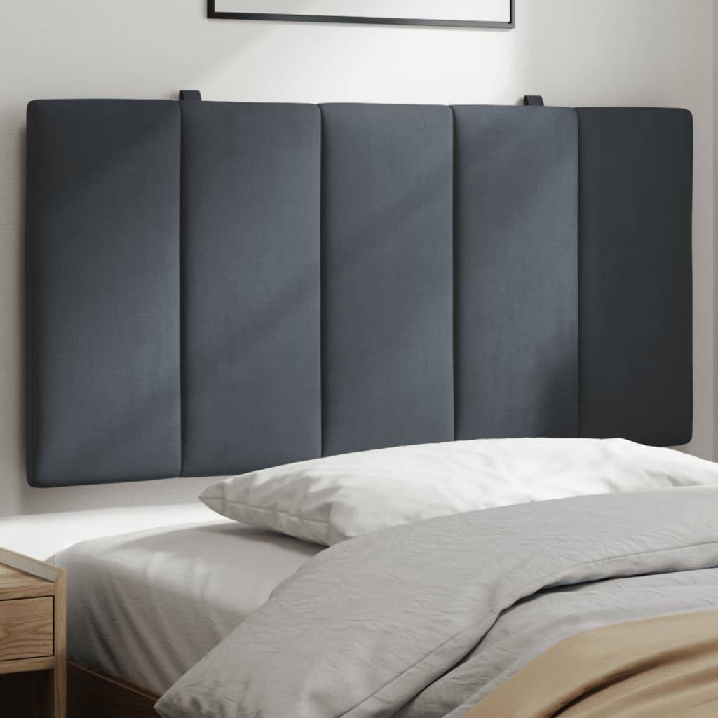 vidaXL Kopfteilkissen "Hanko" Dunkelgrau 100 cm Samt