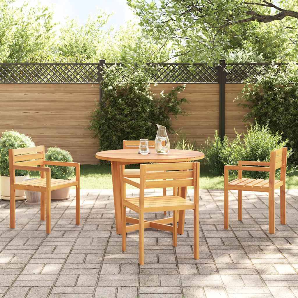 vidaXL 5-teiliges Garten-Ess-Set aus Massivholz Akazie
