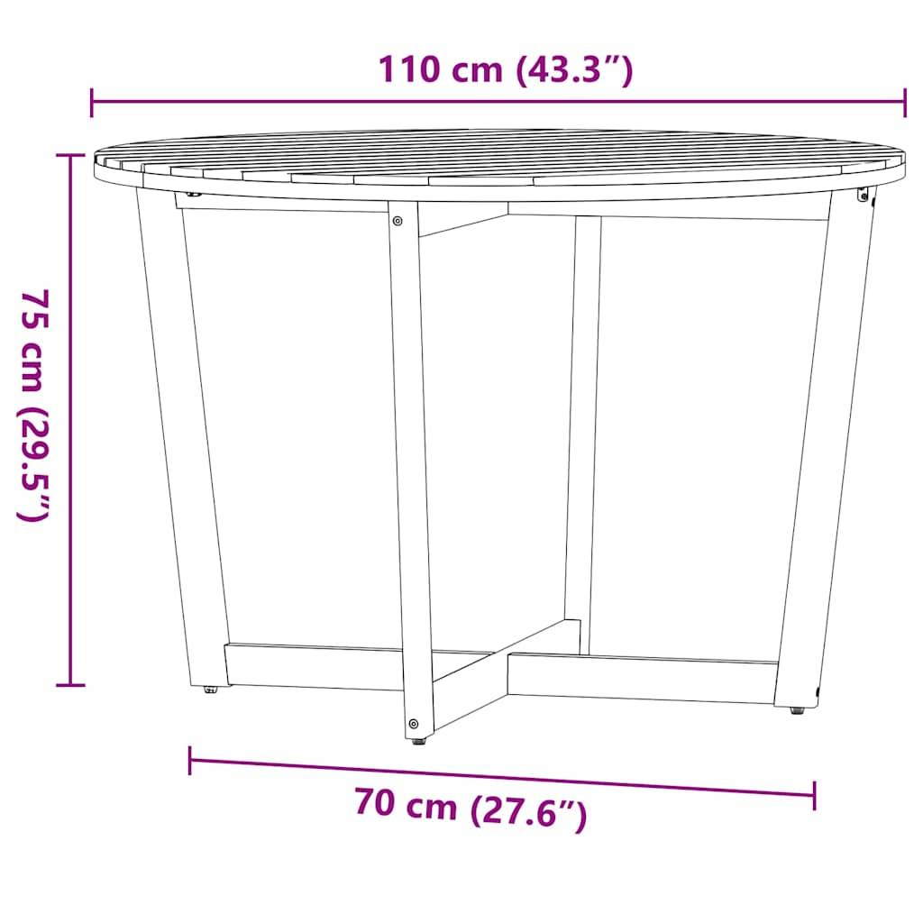 vidaXL 5-teiliges Garten-Ess-Set aus Massivholz Akazie