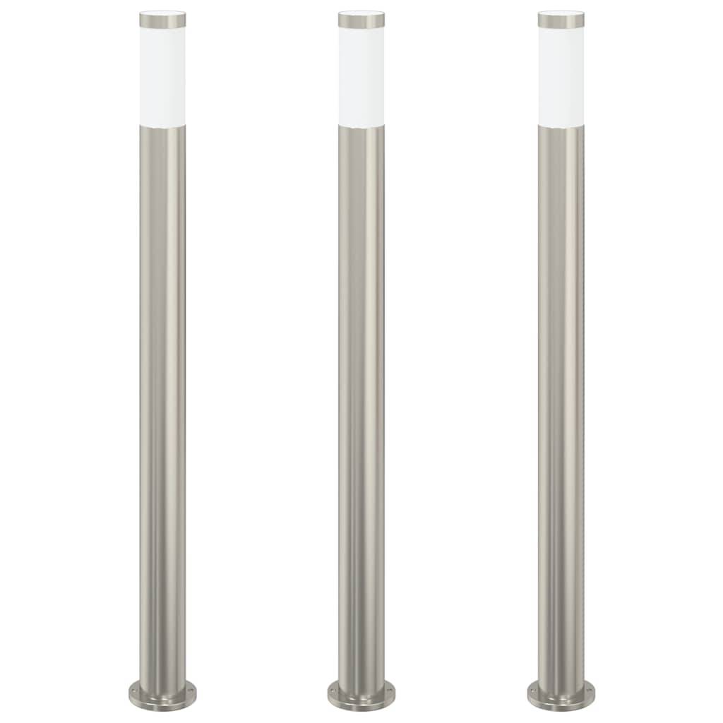vidaXL Pollerleuchten 3er 110 cm Edelstahl IP44