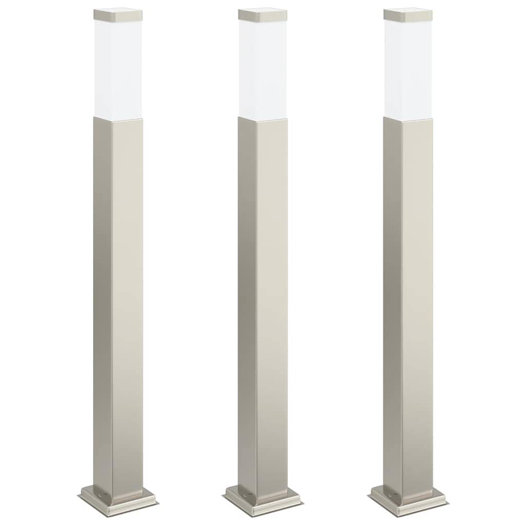 vidaXL Pollerleuchten 3 Stück 80 cm Edelstahl IP44