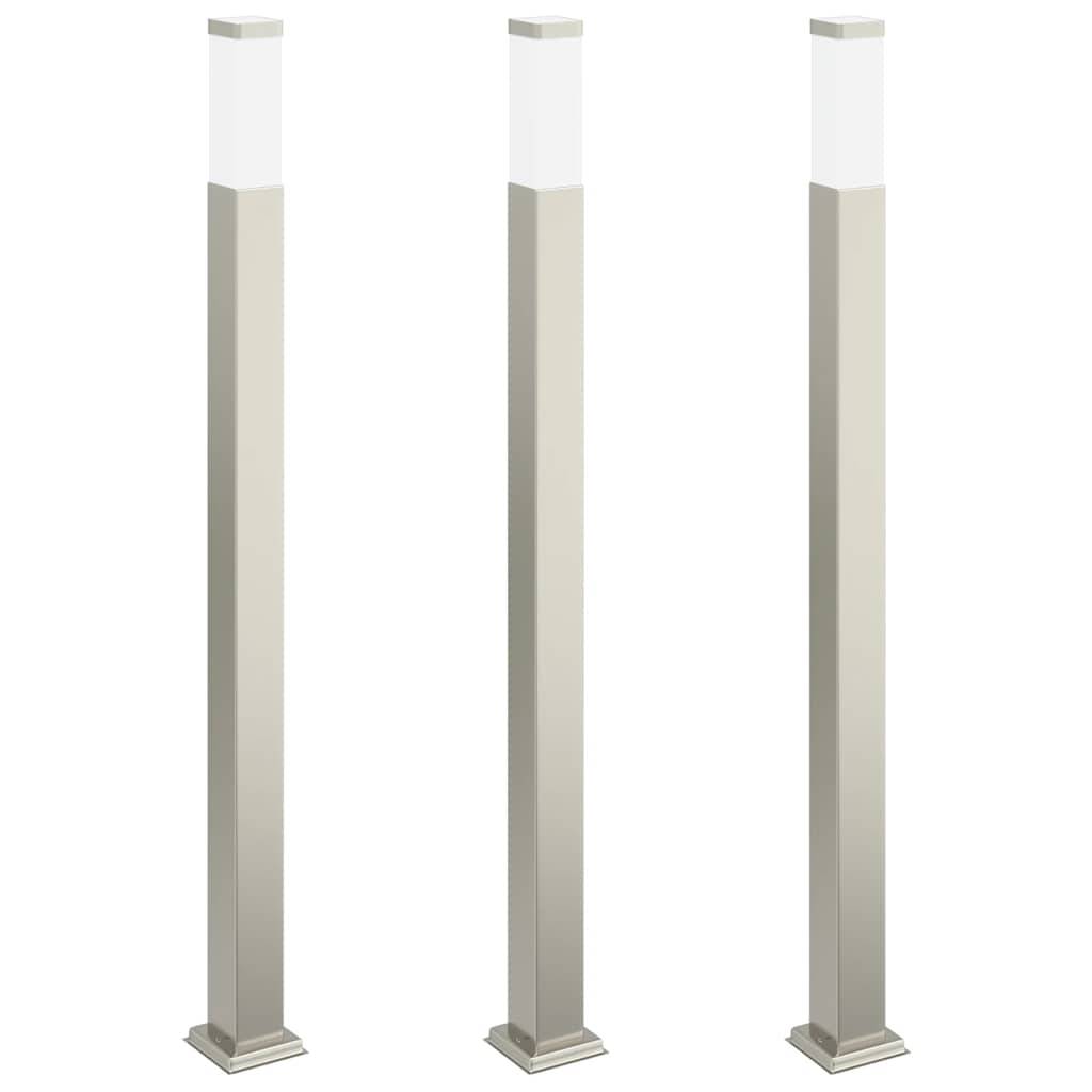 vidaXL Pollerleuchten 3 Stk. 110 cm Edelstahl IP44