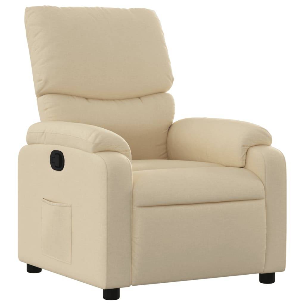 vidaXL Relaxsessel Creme Stoff