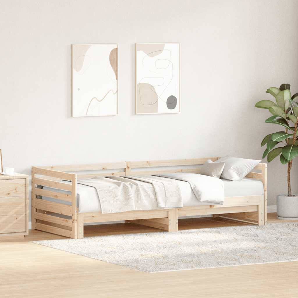 vidaXL Tagesbett mit Ausziehbett ohne Matratze 80x200 cm