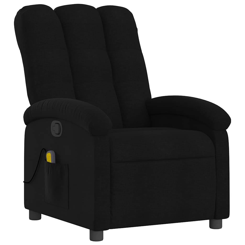 vidaXL Massage-Relaxsessel, schwarzer Stoff