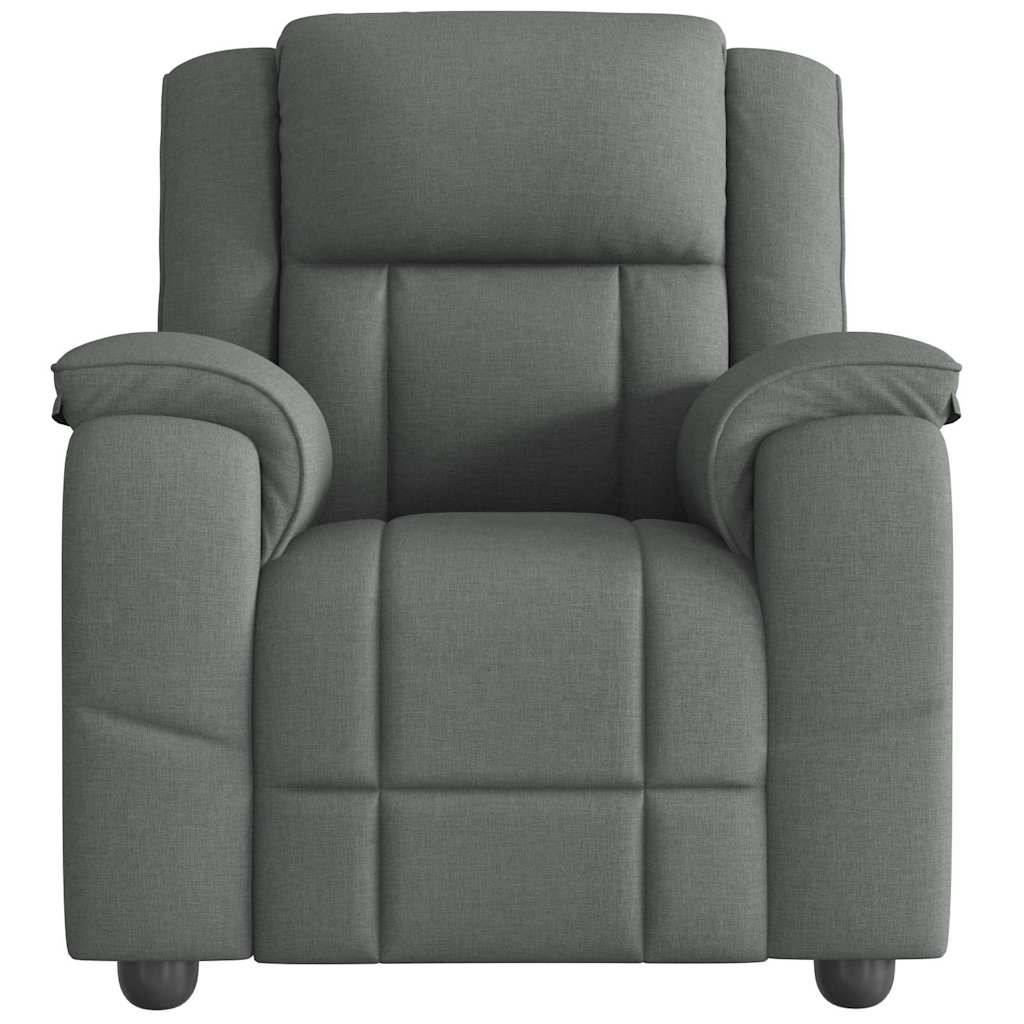 vidaXL Massage-Relaxsessel, Stoff, Dunkelgrau