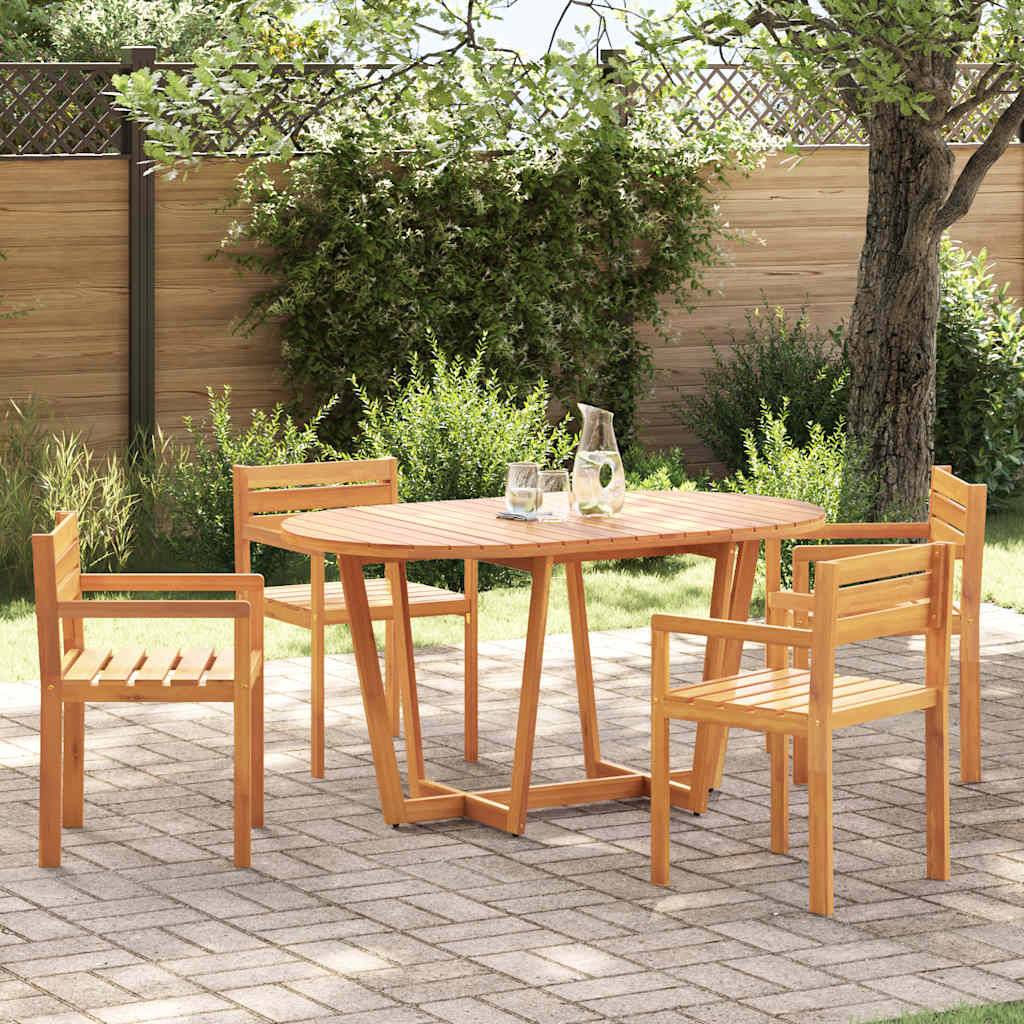 vidaXL 5-teiliges Garten-Ess-Set aus Massivholz Akazie