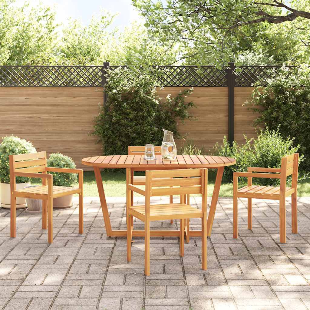 vidaXL 5-teiliges Garten-Ess-Set aus Massivholz Akazie
