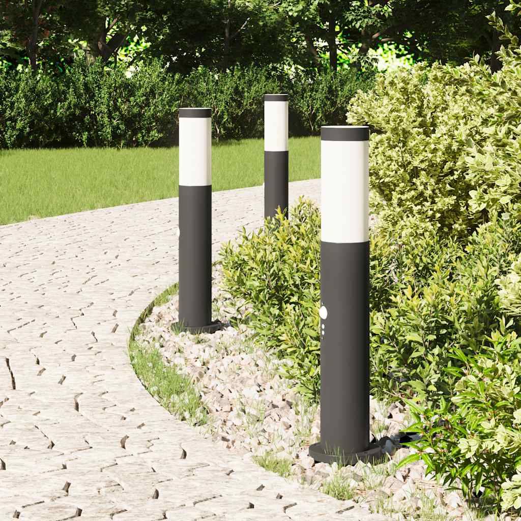 vidaXL Pollerleuchten mit Sensor 3er 50 cm Edelstahl IP44