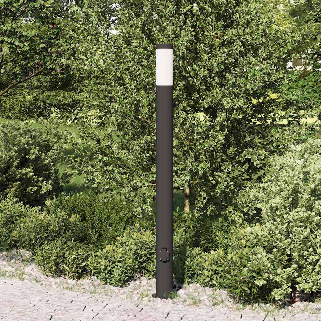 vidaXL Pollerleuchte mit Auslass 110 cm Edelstahl IP44