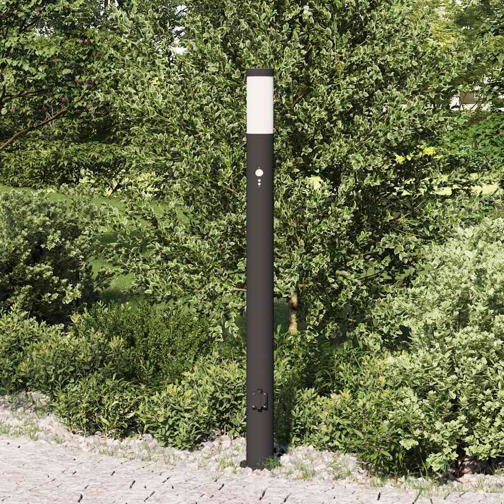 vidaXL Pollerleuchte mit Sensor und Steckdose 110 cm Edelstahl IP44