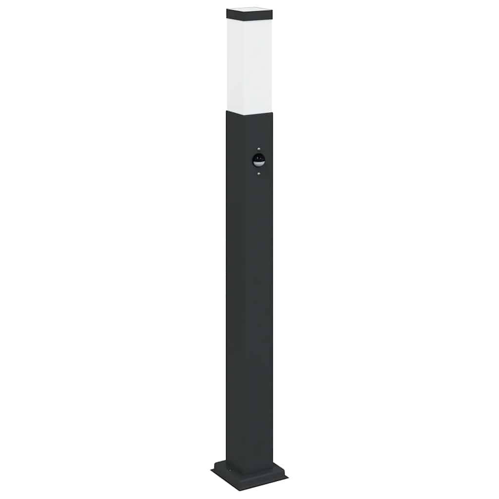 vidaXL Pollerleuchte mit Sensor 80 cm Schwarz IP44