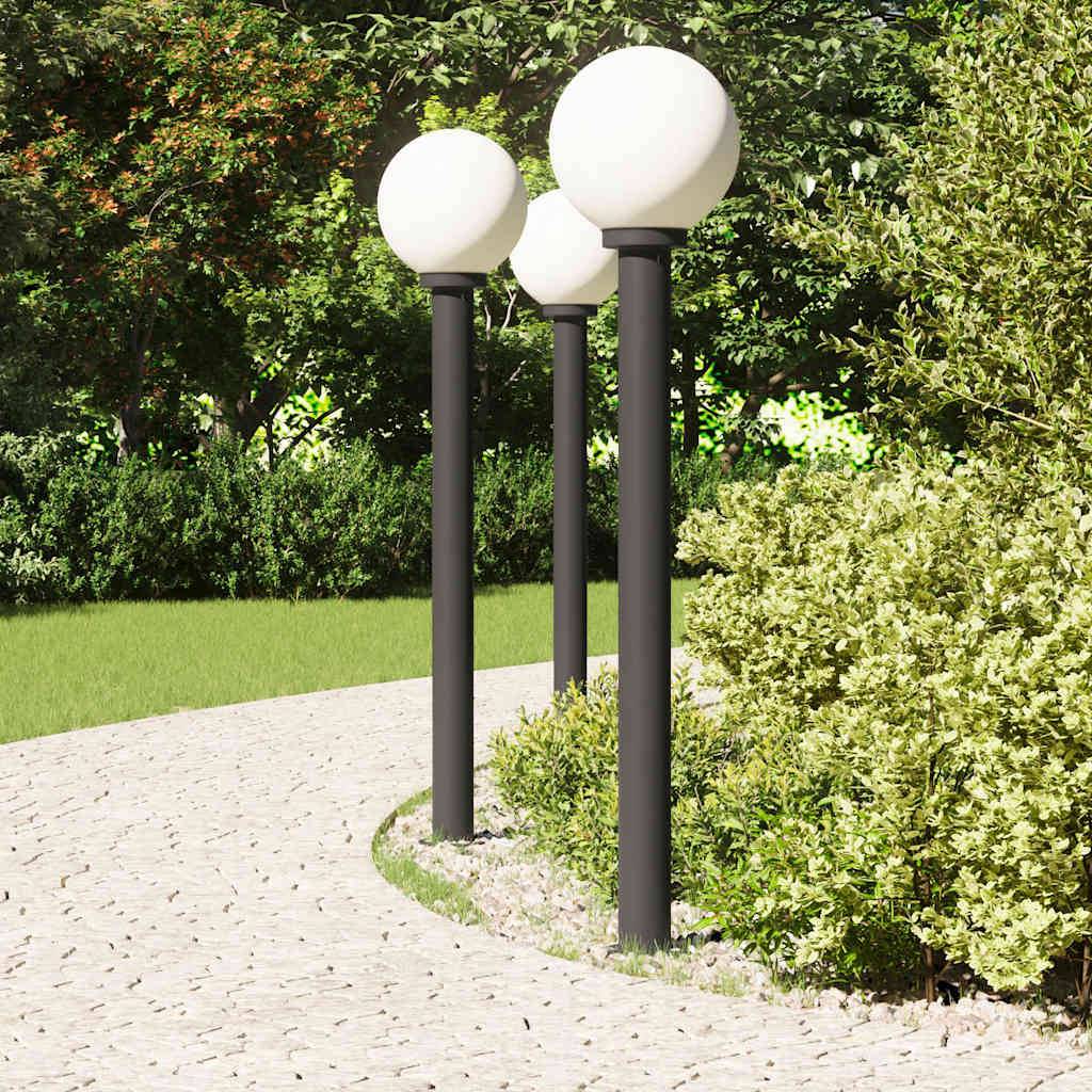 vidaXL Pollerleuchten 3 Stk. 120 cm Schwarz IP44