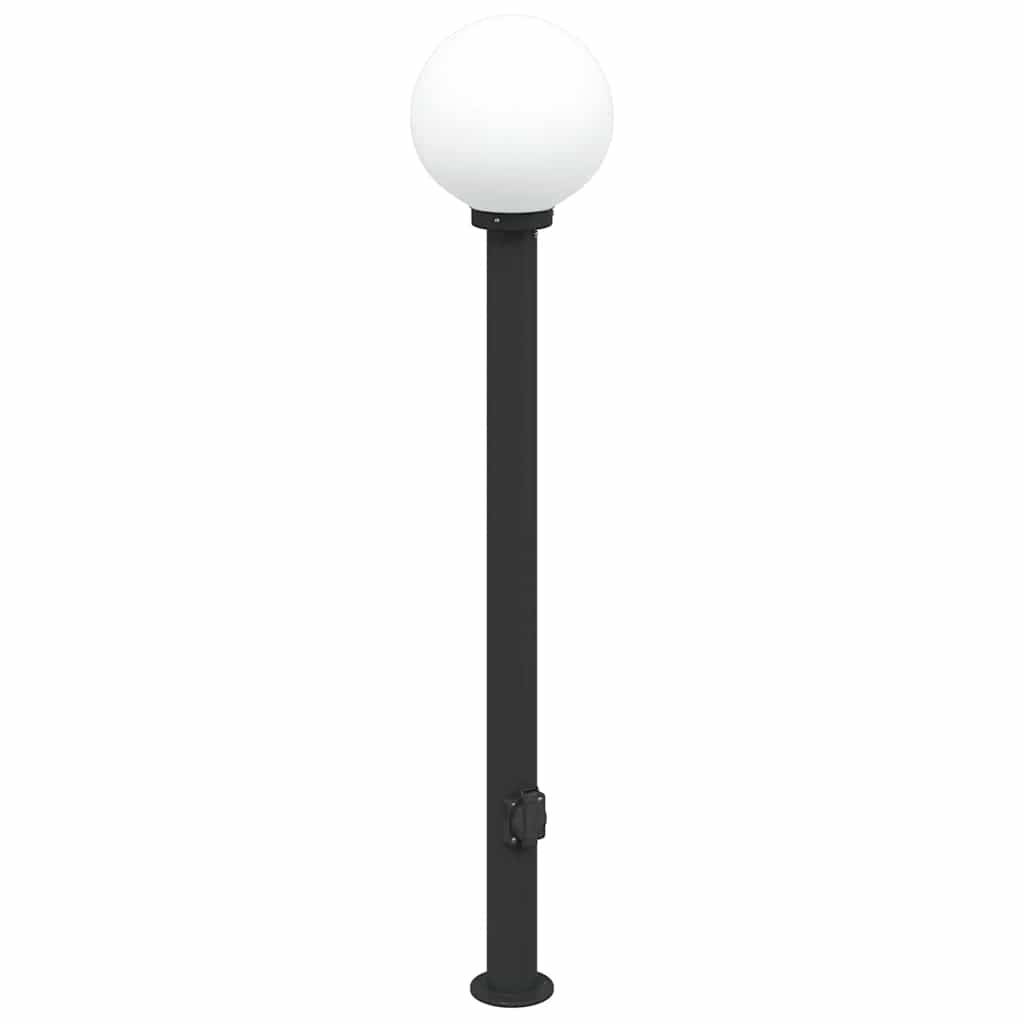 vidaXL Pollerleuchte mit Auslass 120 cm Schwarz IP44