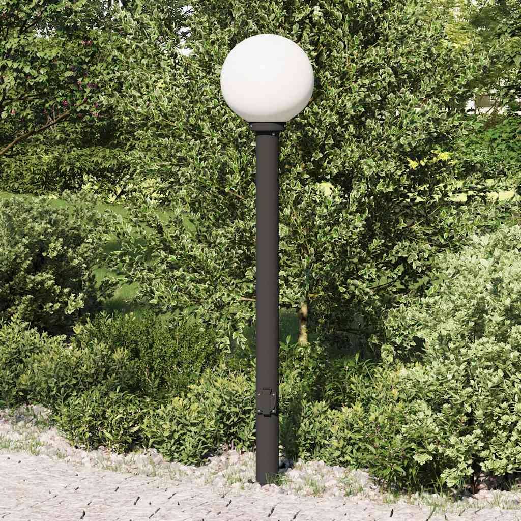 vidaXL Pollerleuchte mit Auslass 120 cm Schwarz IP44