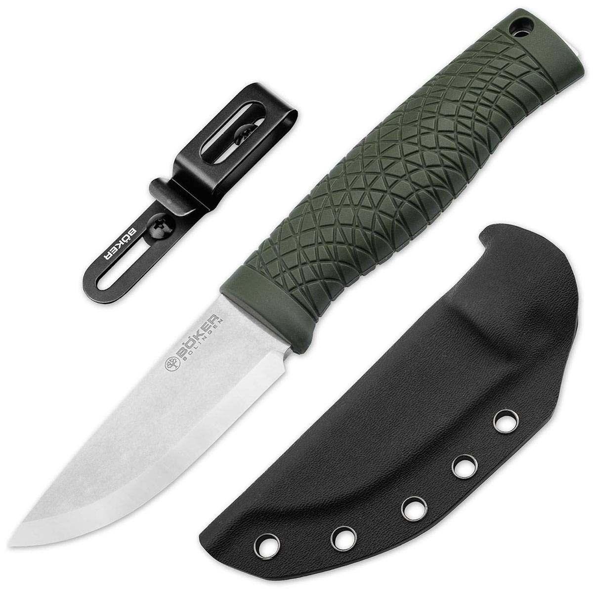 Böker Bronco Mini CPM3V Bushcraftmesser - Green Scandi