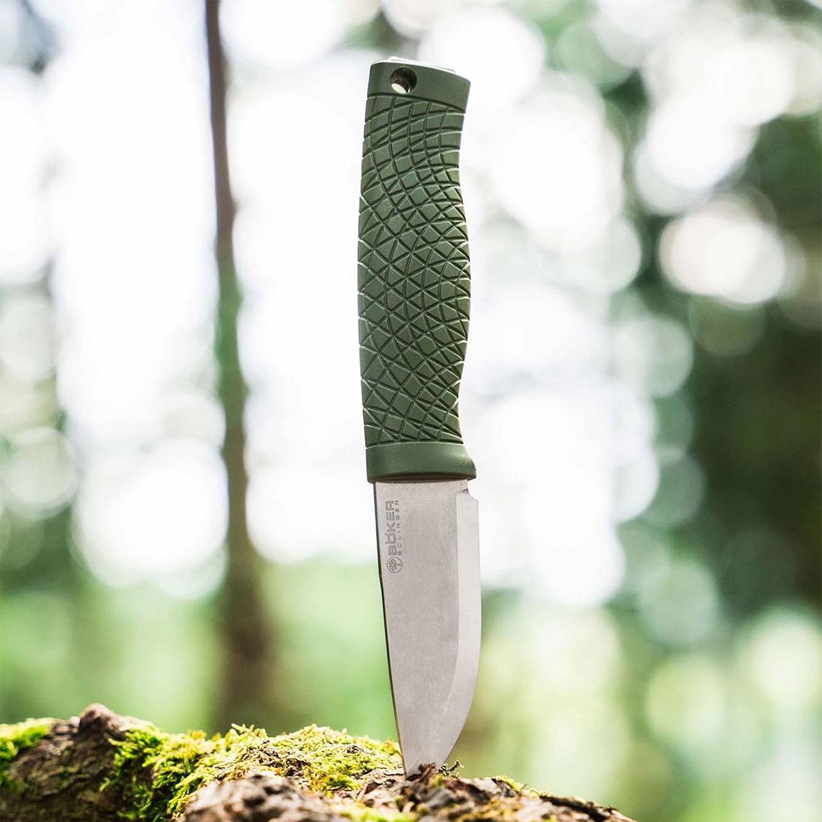 Böker Bronco Mini CPM3V Bushcraftmesser - Green Scandi