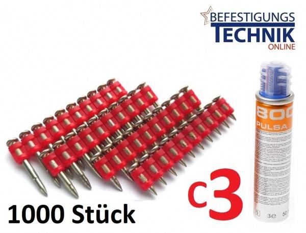 Stahl-und Betonnägel 2,6x15mm HC6 Gas für Spit Pulsa 800 P27 P40 P65 Betonnagler