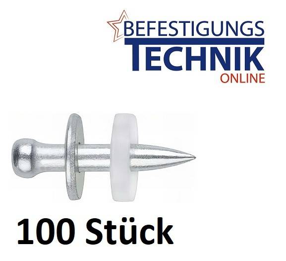 Stahl Nägel NK S12 3,8x27mm mit 12mm Rondelle für Bolzensetzer Hilti DX450 FP12GUN I