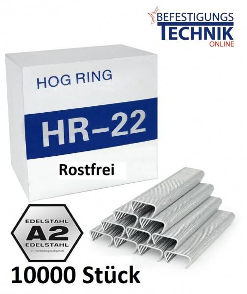 D-Hog RING Klammer rostfrei A2 für Ringzange Bostitch TR201 TR203 SR15 BeA HR 60-22 HR22 10M KL-85