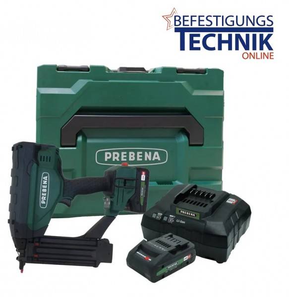 PREBENA PKT-3-J55-SET22 Akku-Nagler 15-55mm 2 x18V-Akku 2,0Ah für J-Stauchkopf Nägel BR-03