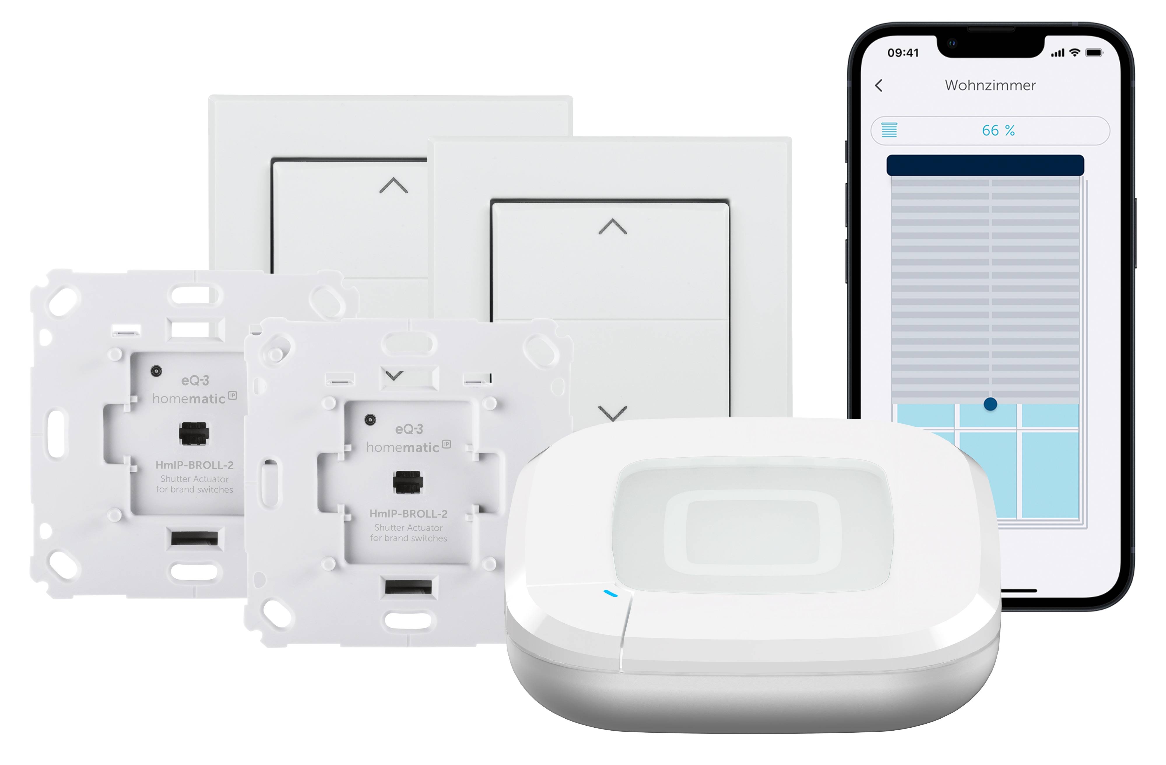 HOMEMATIC IP 162171A0 Starterset Rollladensteuerung für 2 Rollläden oder Markisen