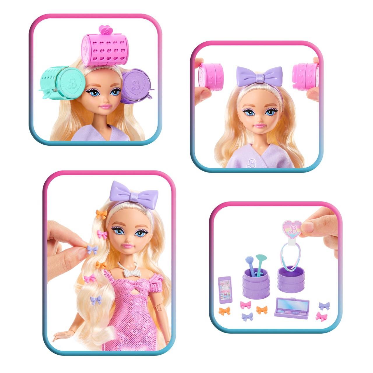 Mattel JGG38 - Barbie Dream Besties Malibu Get Ready With Me Haarspiel-Puppe