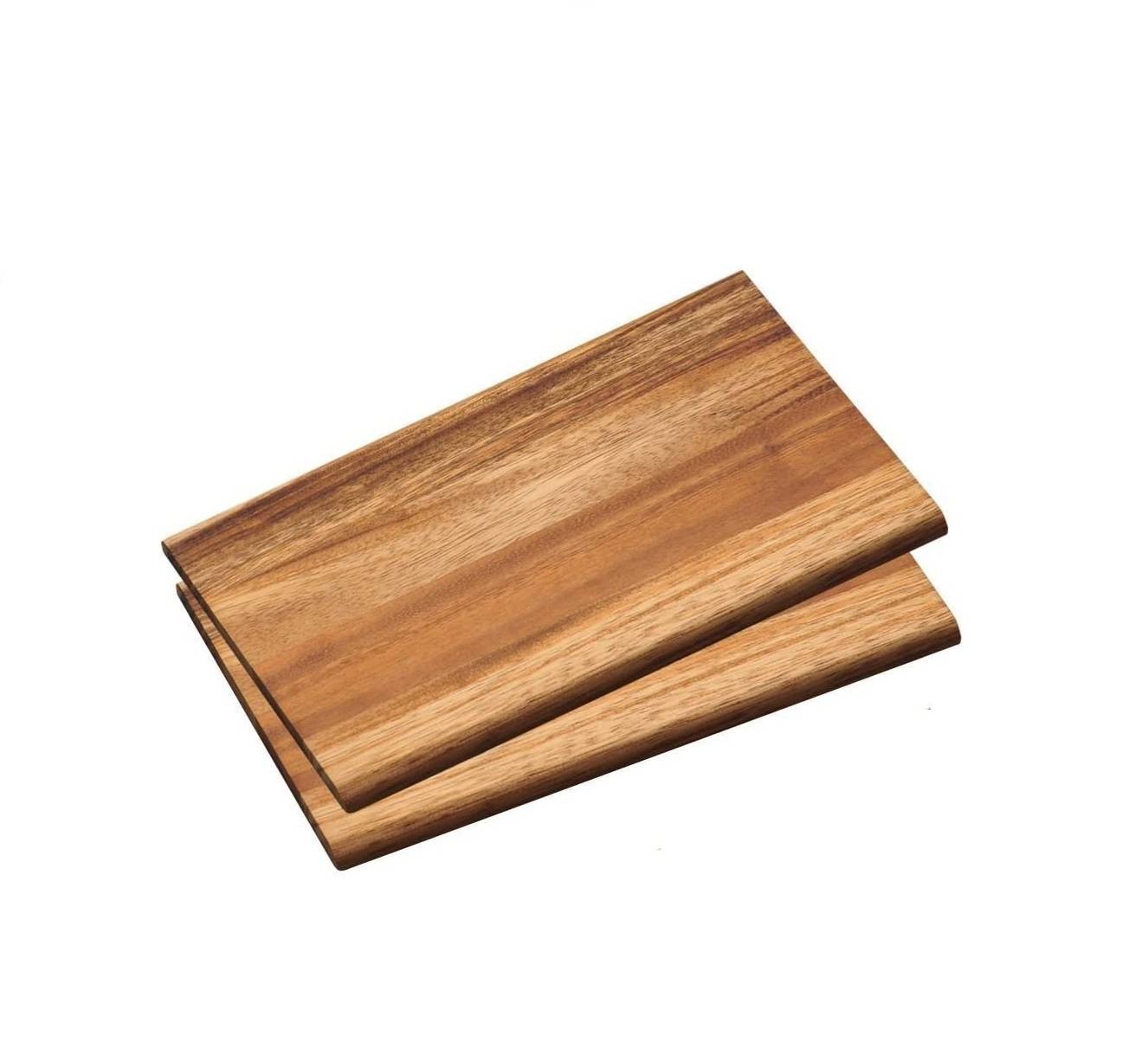 Neustanlo | 2er Set Frühstücksbrett | edles Akazienholz | FSC zertifiziert | perfekte Basis für kulinarische Kreativität