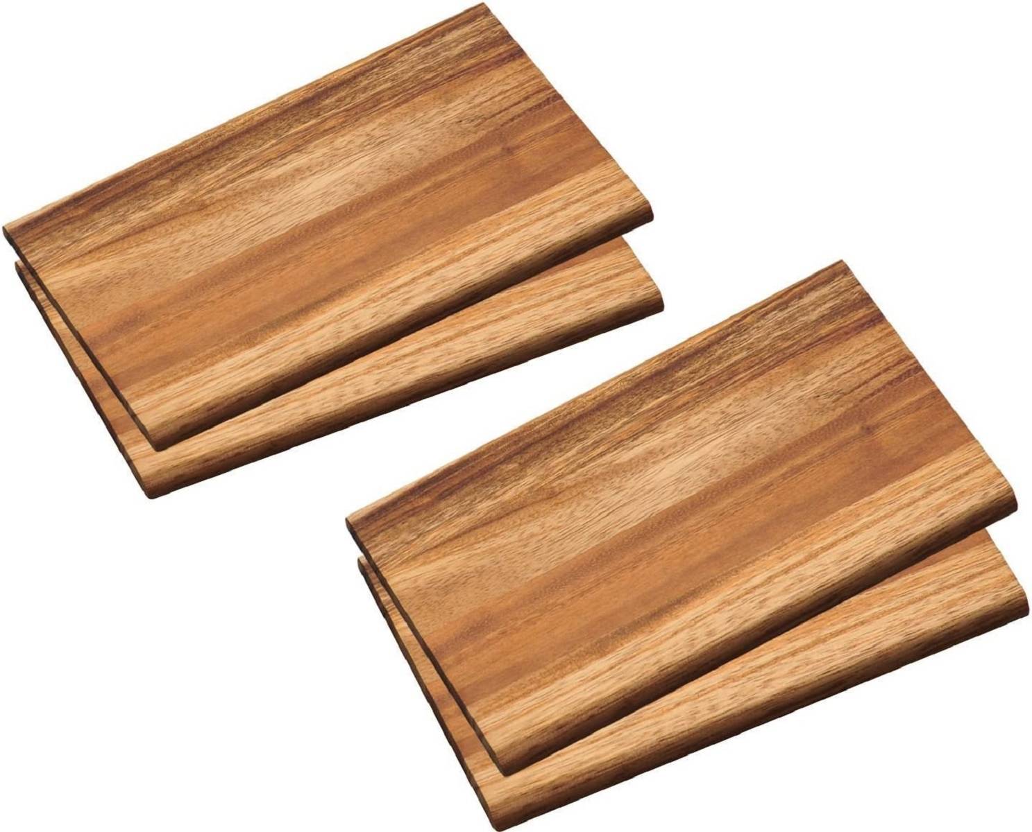 Neustanlo | Frühstücksbrett 4er Set | FSC zertifiziertes Akazienholz | nachhaltige Eleganz für den Tisch