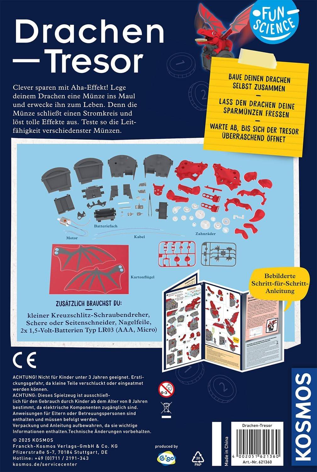 KOSMOS 621360 - Fun Science Drachen-Tesor