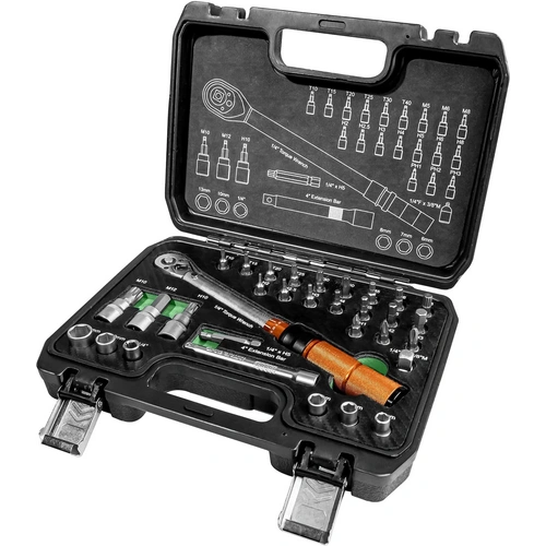 BRÜDER MANNESMANN Drehmomentschlüssel-Satz M18315, 1/4", 5-25 Nm, 32-tlg BRÜDER MANNESMANN Drehmomentschlüssel-Satz M18315, 1/4", 5-25 Nm, 32-tlg