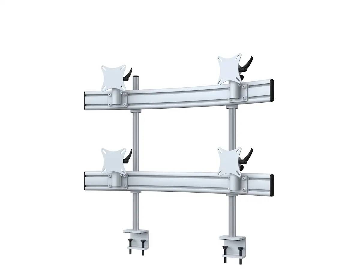 Para System Monitorhalterung für 4 Monitore mit Tisch-Klemme 2+2 - 25''-32''