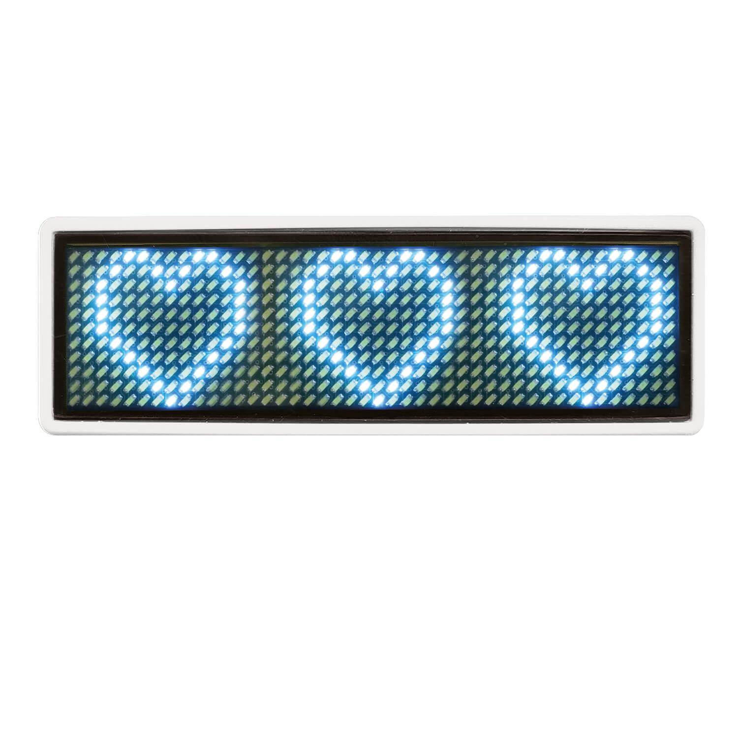 Mini LED Name Tag, 11x44 Pixel, USB-C, unifarben - Farbe: weiß