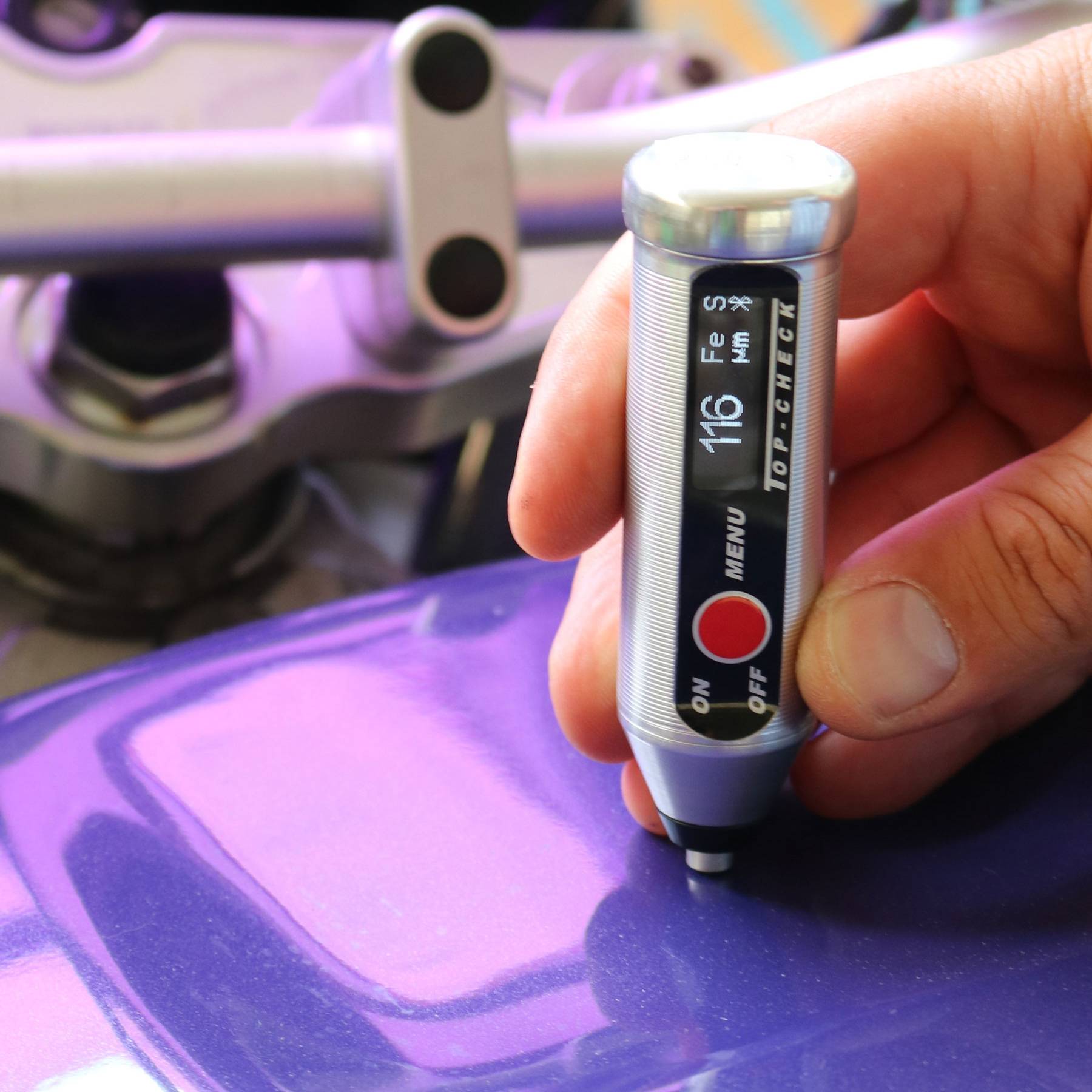 PCE Instruments Schichtdickenmessgerät LM-TC-F1000 |Fe 2 ... 1000 µm |Messtaster |federnd |Drahtlosschnittstelle