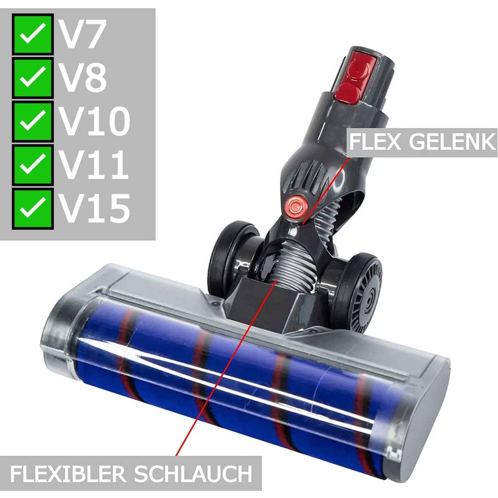 Staubsaugerzubehör Staubsaugerersatzteile Zubehör Ersatzteile Set für Dyson V7 V8 V10 V11 V15 Rohr Turbinendüse Düse