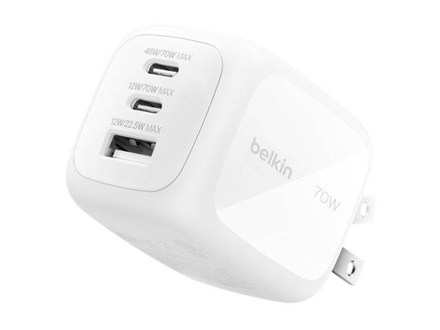 Belkin BoostCharge Pro - Netzteil - GaN - 70 Watt - PD 3.1/PPS - 3